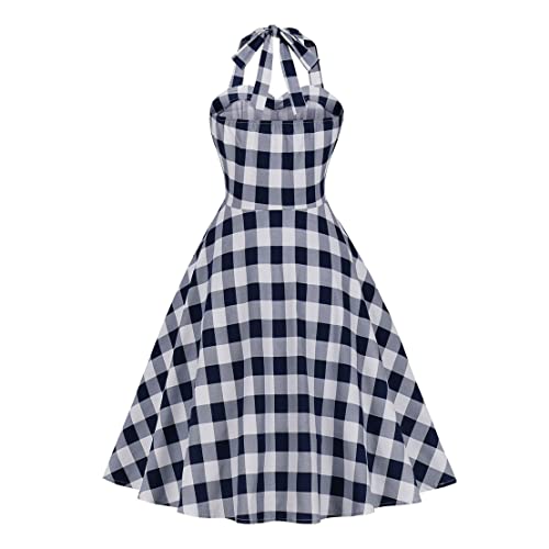 Fantasia Cindy Lou Who para mulheres adultas, fantasia de Sra. Papai Noel vestido xadrez sem mangas