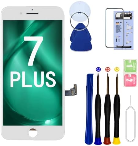 for iPhone 7 Plus Screen Replacement Kit,5.5 Inch 3D Touch LCD Digitizer Display for iPhone 7 Plus,with Repair Tools Kit (White)