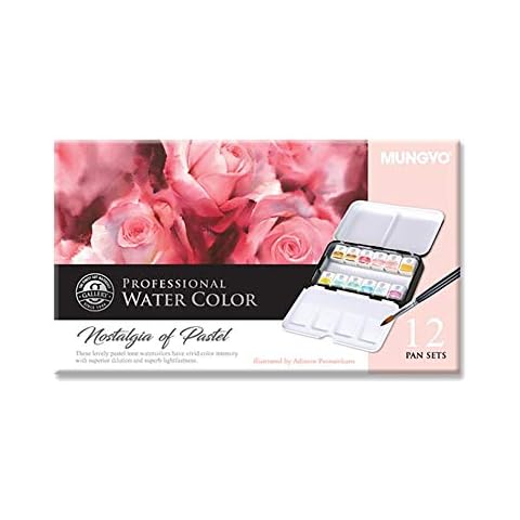 Mungyo Professional Solid Water Colors 12 Pan Colors Pastel Tone Cover