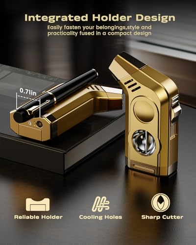 2-Pack Encendedores de Antorcha con Llama a Chorro y Estuche miniatura 5