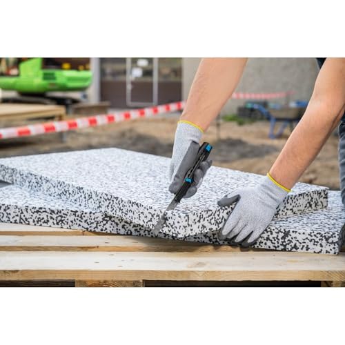 MARTOR Sicherheitsmesser Mit Klingeneinzug & Arretierung, SECUBASE 383, Profi Cuttermesser, Lange Klinge, Rechts- & Linkshänder, Produktion, GS Geprüft