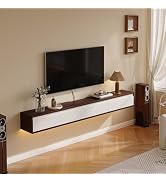 FloatiCasa Floating TV Stand High Gloss,47'' Wall-Mounted TV Cabinet,Floating TV Console,Under TV...