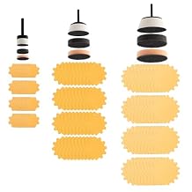 Fulton 129pcs Flex Edge 1, 2 and 3 Sanding Discs for Drill, Curved & Flat Surface Mandrel Kit, Woodworking Bowl Sander Set with Backing Pads and Hook & Loop Abrasive Discs