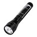 Solar Flashlight, PowerGreen Solar Rechargeable LED Torchlight with USB for Outdoor Sports(Black)