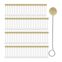 Giyofom 100 Packungen Wollstäbchen mit Metallgriff für Bastelprojekte DIY