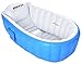 Kintone Baignoire Gonflable Pour Bébé Pliable Bassin Gonflable Enfant Avec Siège Central Anti-Glissante Été (Bleu)