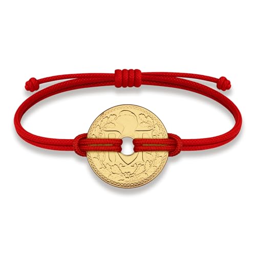 Image of HOBBY OF KINGS Good Luck Coin Bracelet | 18k Gold Plated Wristband | Handmade Jewelry for Collectors and History Lovers