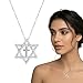 Alef Bet by Paula Sterling Silver 925 Star of David and Cross Interfaith Necklace Sparkling Cubic Zirconia Judeo Christian Unity Pendant Messianic Jewish Women Meaningful Gift