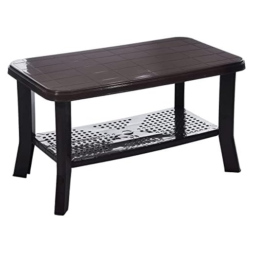 Cello Oasis Plastic Centre Table/Coffee Table (Ice Brown)