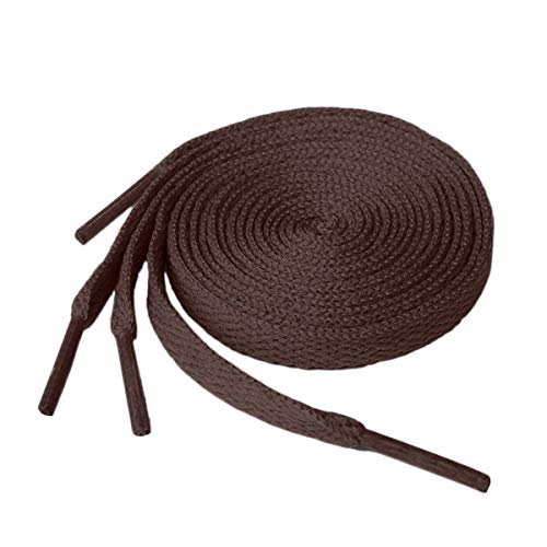 Image of Flat Shoelaces 5 /16 inch Wide Shoe Lace 2 Pair - For Canvas Sneaker Athletic Tennis Shoe Laces