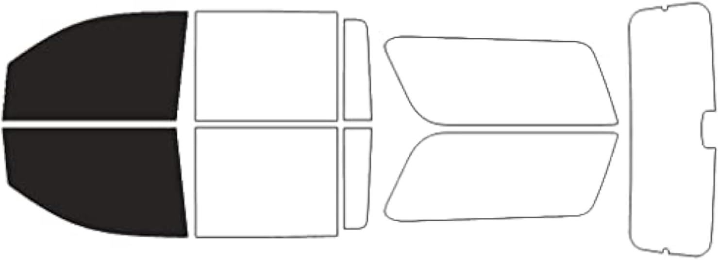 Rvinyl Window Tint Kit Compatible with GMC Yukon 2015-2020 XL - Black 20% - Single Ply No Bubble Film - Do it Yourself Vehicle Front Precut Kit