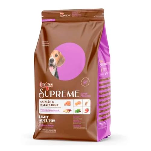 Quatree Supreme Light Sabor Salmão e Batata Doce Cães Adultos Todas as Raças 15kg