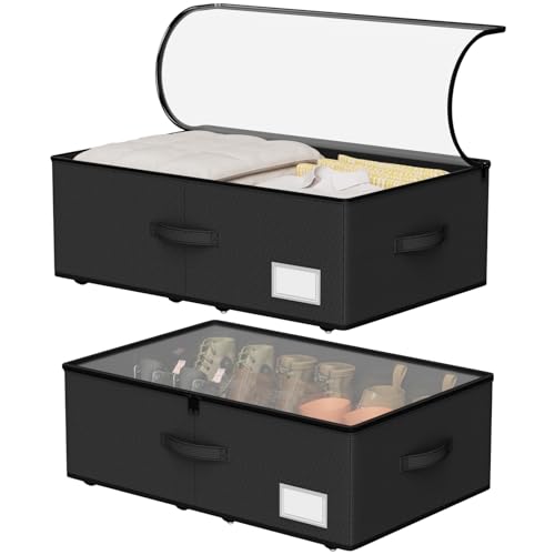 Kebrowme Under Bed Storage with Wheels,Under Bed Shoe Storage Organizers,Underbed Storage...