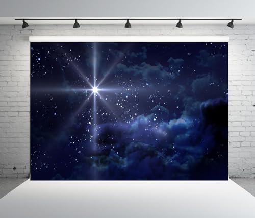 Fondo fotográfico BELECO 3x2 m Estrella Navidad cielo azul miniatura 3