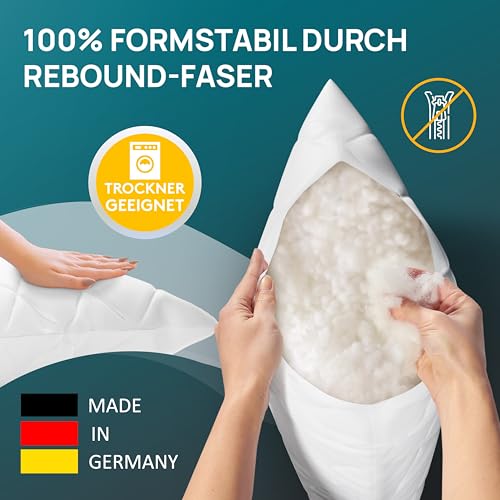 LILENO HOME 2er Set Kissenfüllung 40 x 40 cm - 95°C waschbares Innenkissen geeignet für Allergiker - Polyester Kisseninlet als Couchkissen, Sofa Kissen, Cocktailkissen und Kopfkissen