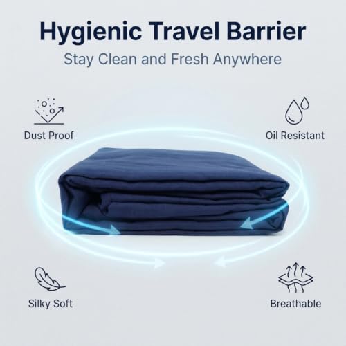Image of Proberos Sleeping Bag Liner with Zipper Traveling Sheet Sack | Made of smooth polyester fabric, breathable and brings soft cozy touch for hotels or outdoor camping