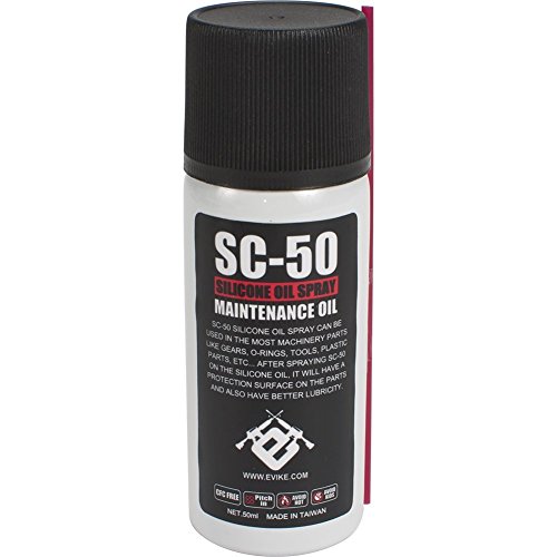 Evike All Purpose Silicone Lubricant Oil Spray for Airsoft Firearm - 50ml Small (Hand Sized) Can - (44040)