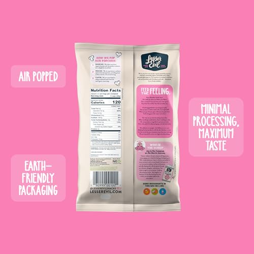 Image of LesserEvil Popcorn, Himalayan Pink Salt, 4.6 Oz (Pack of 2)