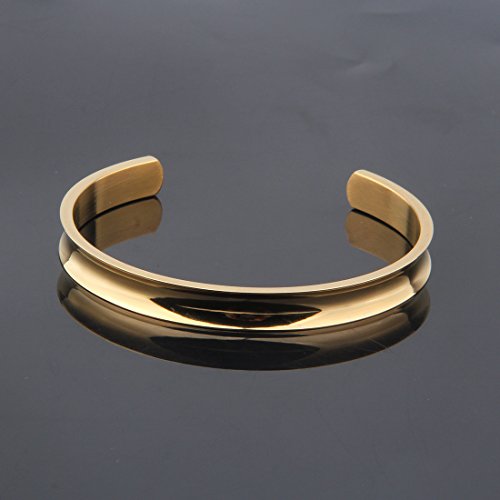 WUSUANED Hair Tie Bracelet Stainless Steel Grooved Cuff Bangle Gift for her4
