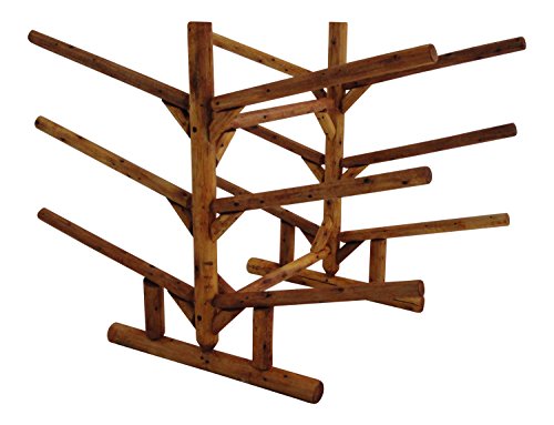 Log Kayak Rack Low 6-Place SUP Racks, Freestanding Garage Kayak Storage Rack, Surfboard Stands, Surfboards Steady Stand, SUP Board Stand, Outdoor Storage Racks - Canyon Brown