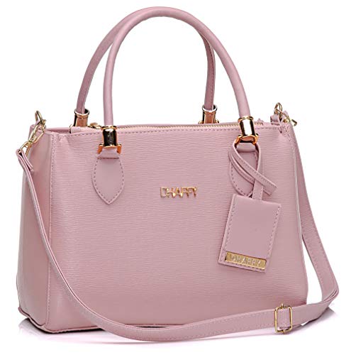 Bolsa Feminina Com Carteira, Alça De Mão E Tiracolo Ajustável Cor:Rosa;Tamanho:M;Gênero:Feminino