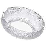 UTHCLO Cuenco de Transparente para Ensalada y Postre Bol Multiusos para Frutas para Restaurantes y Hogar Diseño Compacto y Elegante