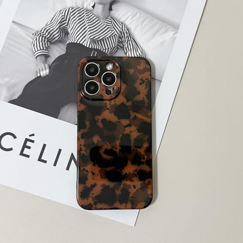 XQAGU Cute Phone Case for iPhone 16 Pro Max Case Amber Leopard Full Camera Protective Slim Shockproof Aesthetic Phone Case-Brown Leopard by XQAGU - Used condition - Image 5