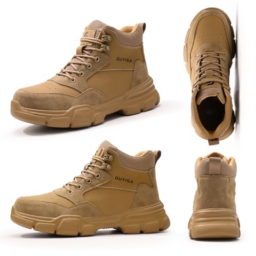 Image of Steel Toe Work Shoes for Men, Lightweight Safety Shoes with Puncture Resistant Midsole, Comfortable Protective Work Shoes for Warehouse Factory Light Construction
