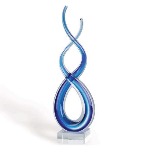 Badash Crystal Touch Of The Blues Centerpiece 14 Inches