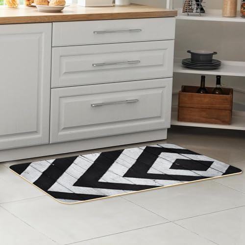 Tapis de cuisine antidérapant lot de 2 lavable et absorbant design bois