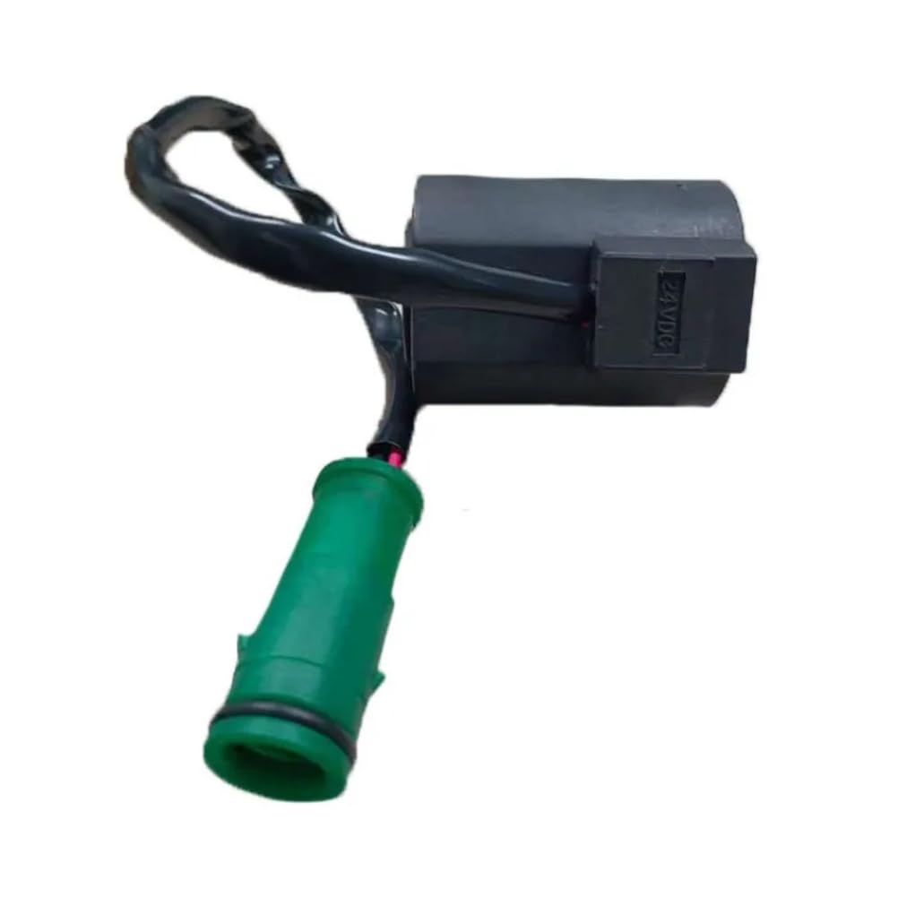 24V Solenoid Coil, Compatible with EC Wheeled Excavator EC140 EC180B EC210 EC210B EC240 EC240B EC290 EC460, 24V 14527267, Excavator Hydraulic System Replacement Parts