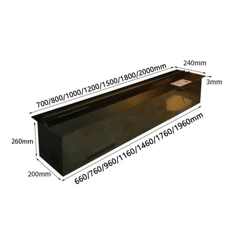 Kominek na parę wodną Home Kominek mgielny 3D Wbudowany elektroniczny symulacja kominka Nawilżacz płomienia Wewnątrz Czarny kominek elektryczny Dekoracyjny kominek elektryczny (1500 mm)