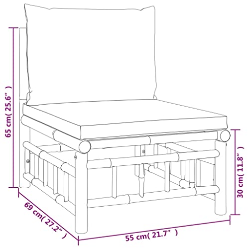 Ensemble de Salon en Bambou pour Aménager un Petit Espace Extérieur Confortable - 8