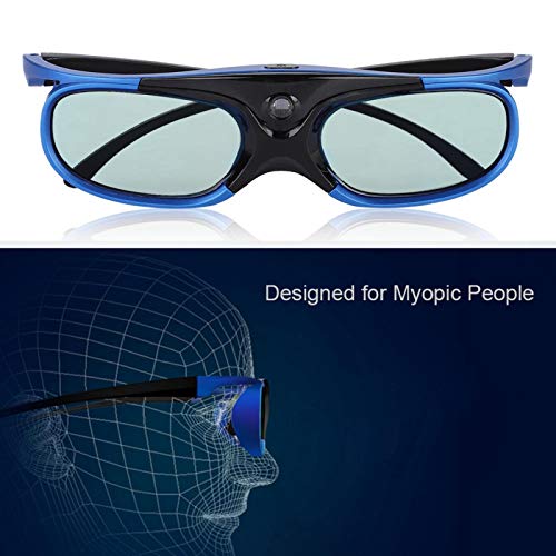 Simlug 3D Glasses, Universal Active Shutter Type Dlp Link 3D Projector Glasses Hd Lens Designed For Myopic People Applicable Models For Nuts/Benq/Epson/Panasonic #TOP1
