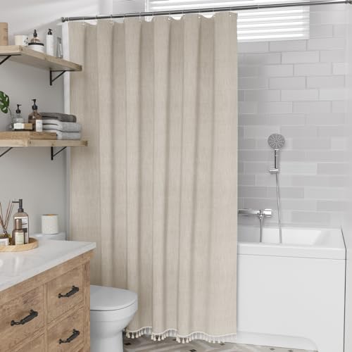 Amazerbath Linen Shower Curtains For Bathroom thumb #7