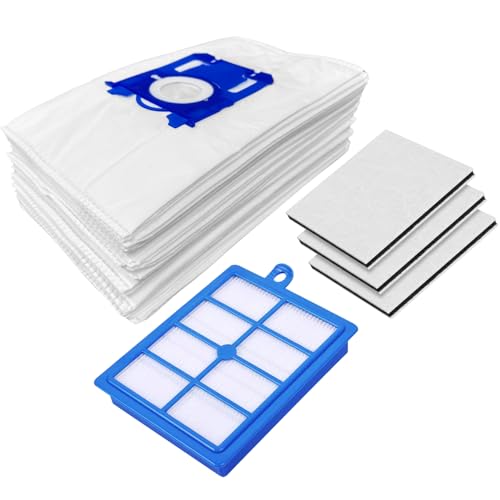 DEGG Accesorios para Aspiradora   Compatible con Philips, AEG y Electrolux   Recambios FC9331/09 FC9332/09, 10 S BAG bolsas para aspiradora, 3 filtros para motor y 1 filtro de salida