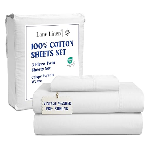 La mejor selección de Sabanas de Algodon Walmart favoritos de las personas. 45 LANE LINEN - Juego de sábanas 100% algodón, ropa de cama, prelavadas, preencogidas, esenciales para recámara, sábana bajera de bolsillo profundo de 38 cm, 3 piezas, tamaño...