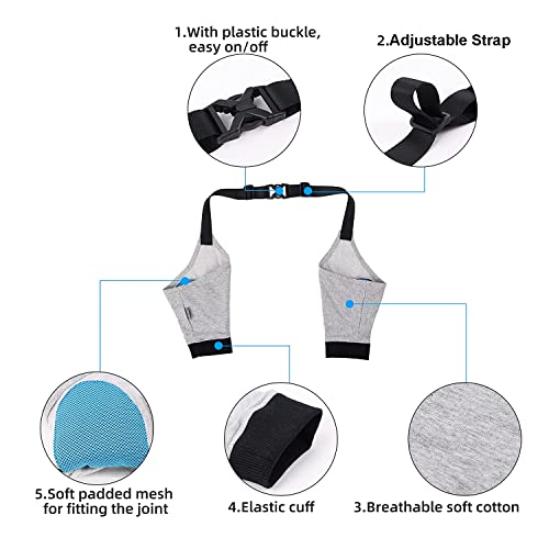 Image of HDKUW Dog Elbow Protector for Calluses, Recovery Suit for Front Legs, Cone Collar Alternative to Stop Licking Wounds, Cover Sleeve for Small Medium Large Dogs (L)