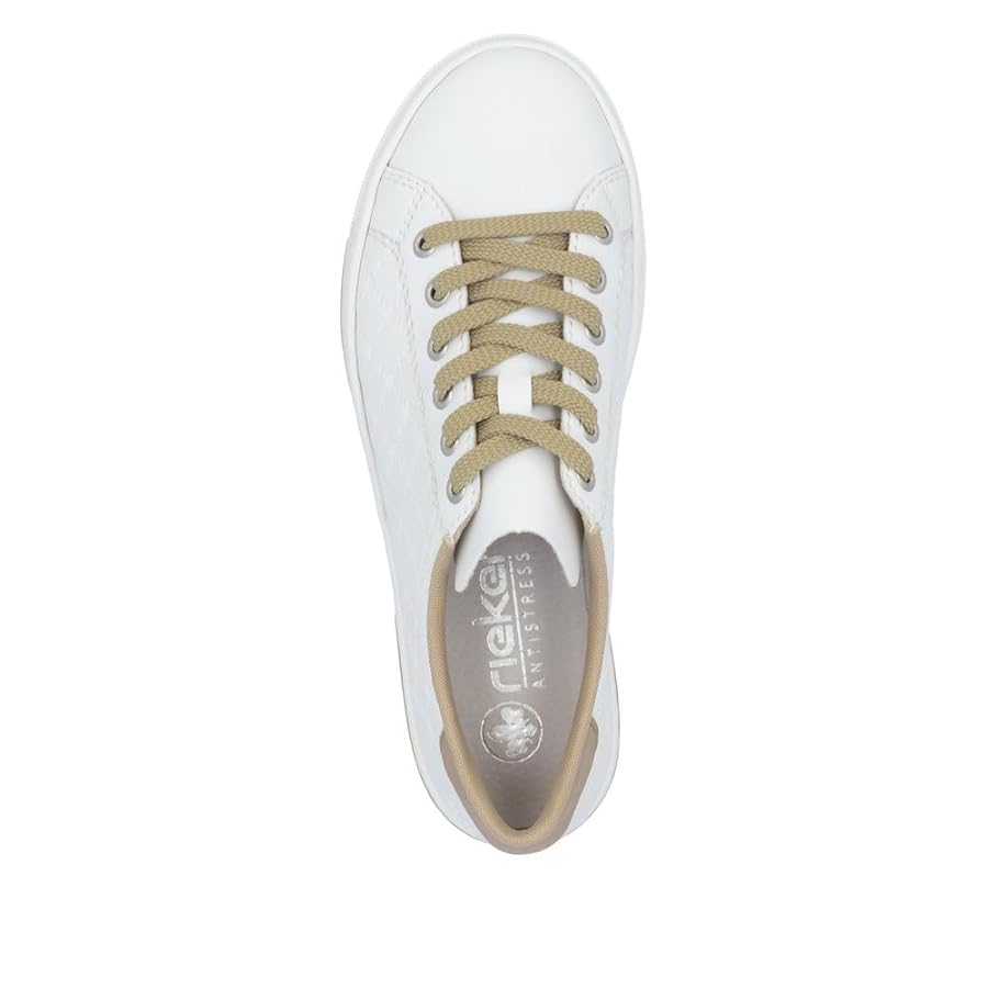 Amazon.com | Rieker L88W2-80 White Womens Casual Trainers