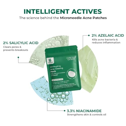 Image of Conscious Chemist Acne Care Duo | Spot Corrector Gel & Microneedle Acne Patches | Helps Improve Skin Clarity | With 2% Salicylic Acid, 2% Azelaic Acid & 3.3% Niacinamide | For Oily & Acne-Prone Skin | Pack of 2