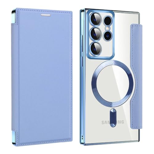 Étui à rabat en cuir PU haut de gamme pour Samsung Galaxy S24 Ultra élégant