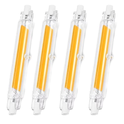 ACAATVE R7S LED 118mm Dimmerabile Bianco Caldo 2700K 2000LM, Lampadina R7S LED 118mm 20W Equivalenti 200W Lampada Alogene, Illuminazione Fascio 360°, Nessun Sfarfallio, AC 220-240V, 4 pezzi