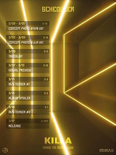 Miniatura 9 de Mirae Killa 1er mini álbum versión futura CD+1p póster+fotolibro+1p fotografia+1p tarjeta de pie, 1p post+1p tarjeta Mirae + 1p marco de fotos,