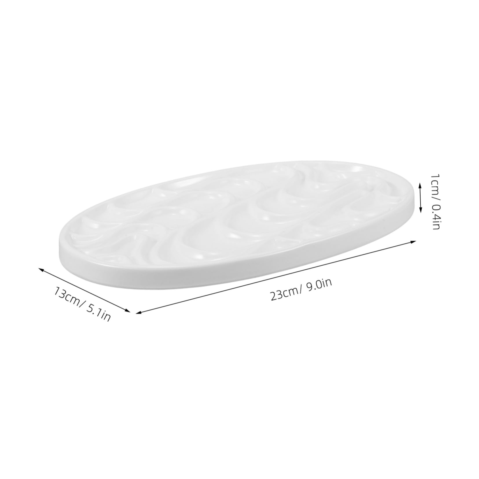 Palette Vague Peinture Céramique Aquarelle en Blanche