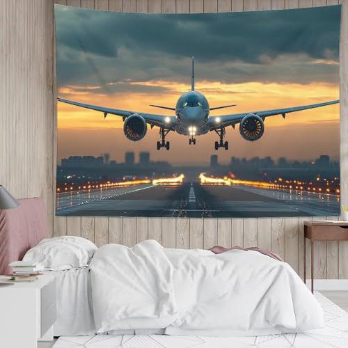 Avion de passagers 3D tapisserie de qualité supérieure 180x230