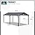 MFSTUDIO Carport 10x20 ft, Outdoor Heavy Duty Metal Shed Carports, Metal Garage Car Shelter Shade Car Port with Galvanized Roof, Frame and Bolts for Cars, Truck and Boats