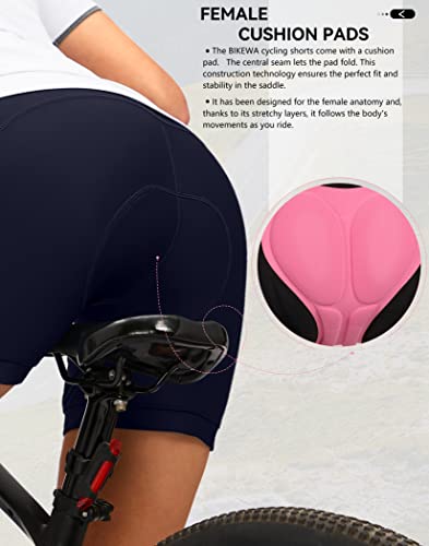 Short feminino acolchoado 4D para bicicleta com enchimento roupa íntima ciclismo bicicleta estrada m