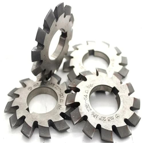 WENBIXIA 1PCS M0.5 M0.75 M1 M1.25 M1.5 M2 M2.5 M3 M4 M5-M10 Modulus PA20 Degrees NO.1-NO.8 HSS Gear Gear Cutting Tools(NO.1,M3.0)