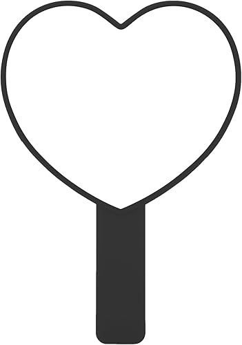 Miniatura 9 de Espejo de mano de viaje en forma de corazón, espejo de mano de maquillaje en forma de corazón, espejos de maquillaje de viaje, espejo de mano