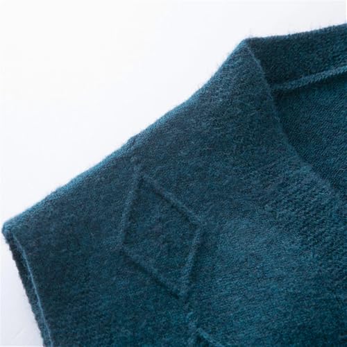 Bollrllr 2024 Winter Men's Knitted Warm Large Size Vest Button V Neck Sleeveless Cardigan Sweater Vest3